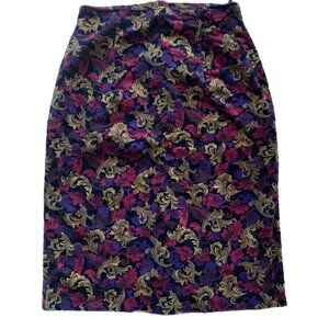 Talbots Petite Vintage Tapestry Skirt | Holiday Classic